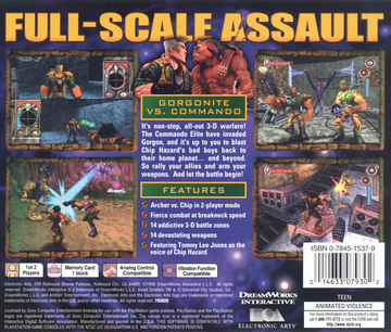 
Small Soldiers | PlayStation | back cover | Data by MobyGames.com