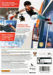 Mirror's Edge | Xbox 360 | back cover | region=North America | source-country=United States | zypher-v2 | moby-a4d899140bbf | Data by MobyGames.com