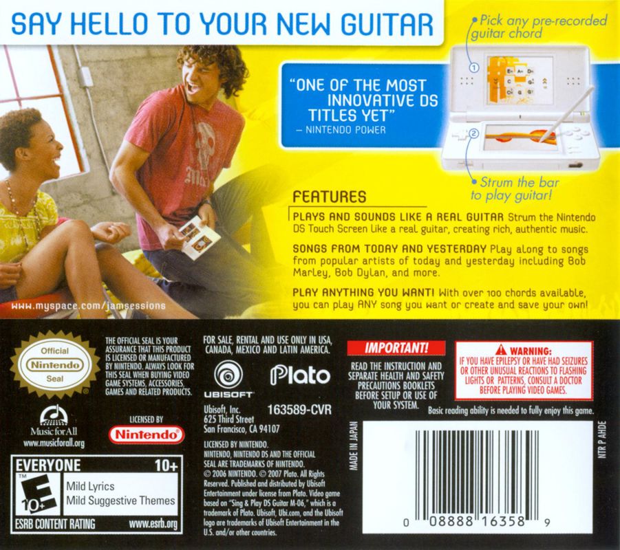
Jam Sessions | Nintendo DS | back cover | Data by MobyGames.com