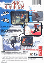 
TransWorld Snowboarding | Xbox | back cover | Data by MobyGames.com