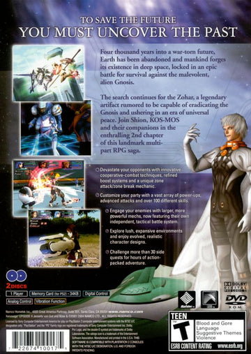 
Xenosaga: Episode II - Jenseits von Gut und Böse | PlayStation 2 | back cover | Data by MobyGames.com