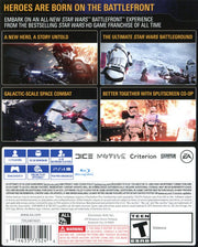 Star Wars: Battlefront II | PlayStation 4 | back cover | region=North America | source-country=United States | zypher-v2 | moby-8a906be7b846 | Data by MobyGames.com