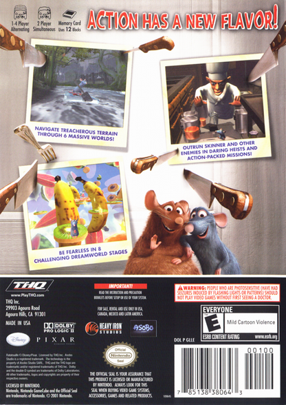 
Disney•Pixar Ratatouille | GameCube | back cover | Data by MobyGames.com