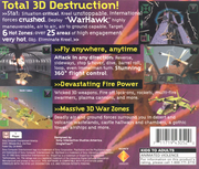 
Warhawk | PlayStation | back cover | Region: North America | edition=greatest hits | source-country=United States | Data by MobyGames.com