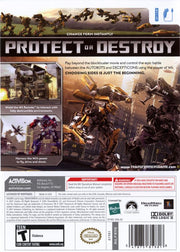 
Transformers: The Game | Wii | back cover | Data by MobyGames.com