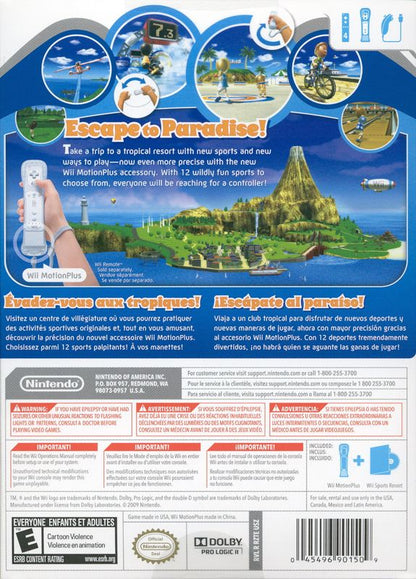 
Wii Sports Resort | Wii | back cover | Data by MobyGames.com