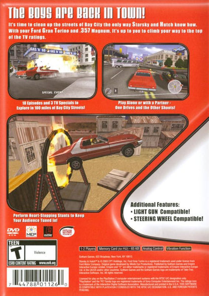 Starsky & Hutch | PlayStation 2 | back cover | region=North America | source-country=Canada,United States | zypher-v2 | moby-14064d8a8688 | Data by MobyGames.com