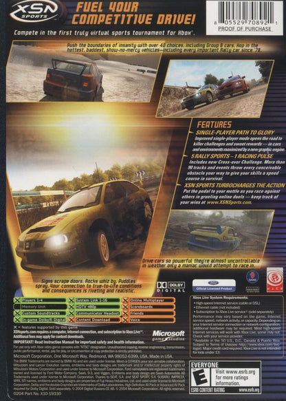 RalliSport Challenge 2 | Xbox | back cover | region=North America | source-country=Canada,United States | zypher-v2 | moby-61b666952394 | Data by MobyGames.com