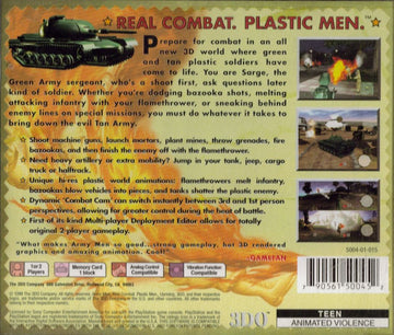 
Army Men 3D | PlayStation | back cover | Region: North America | source-country=United States | Data by MobyGames.com