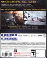 
Star Wars: Battlefront II (Elite Trooper Deluxe Edition) | PlayStation 4 | back cover | Data by MobyGames.com