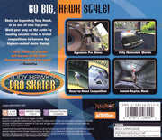 Tony Hawk's Pro Skater | PlayStation | back cover | region=North America | source-country=United States | zypher-v2 | moby-4ee78abd8823 | Data by MobyGames.com