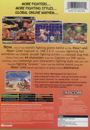 Capcom vs. SNK 2: Mark of the Millennium | Xbox | back cover | region=North America | source-country=Canada,United States | zypher-v2 | moby-83856c5568ff | Data by MobyGames.com