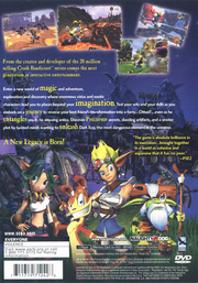 
Jak and Daxter: The Precursor Legacy | PlayStation 2 | back cover | Region: North America | source-country=Canada,United States | Data by MobyGames.com