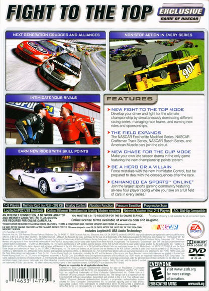 NASCAR 2005: Chase for the Cup | PlayStation 2 | back cover | region=North America | source-country=United States | zypher-v2 | moby-89556bae5380 | Data by MobyGames.com