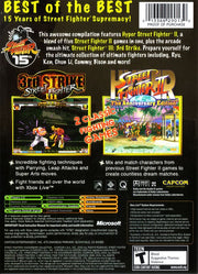 
Street Fighter: Anniversary Collection | Xbox | back cover | Data by MobyGames.com