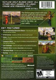 Outlaw Golf 2 | Xbox | back cover | region=North America | source-country=United States | zypher-v2 | moby-20195a323a20 | Data by MobyGames.com