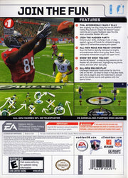 Madden NFL 08 | Wii | back cover | region=North America | source-country=United States | zypher-v2 | moby-156c7c6b735c | Data by MobyGames.com