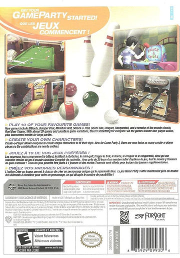 Game Party 3 | Wii | back cover | region=North America | source-country=Canada,United States | zypher-v2 | moby-238ee80f3391 | Data by MobyGames.com