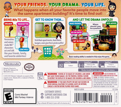 
Tomodachi Life | Nintendo 3DS | back cover | Data by MobyGames.com
