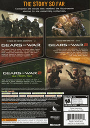 
Gears of War: Triple Pack | Xbox 360 | back cover | Region: North America | source-country=United States | Data by MobyGames.com