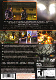 
Warriors Orochi | PlayStation 2 | back cover | Region: North America | source-country=Canada,United States | Data by MobyGames.com