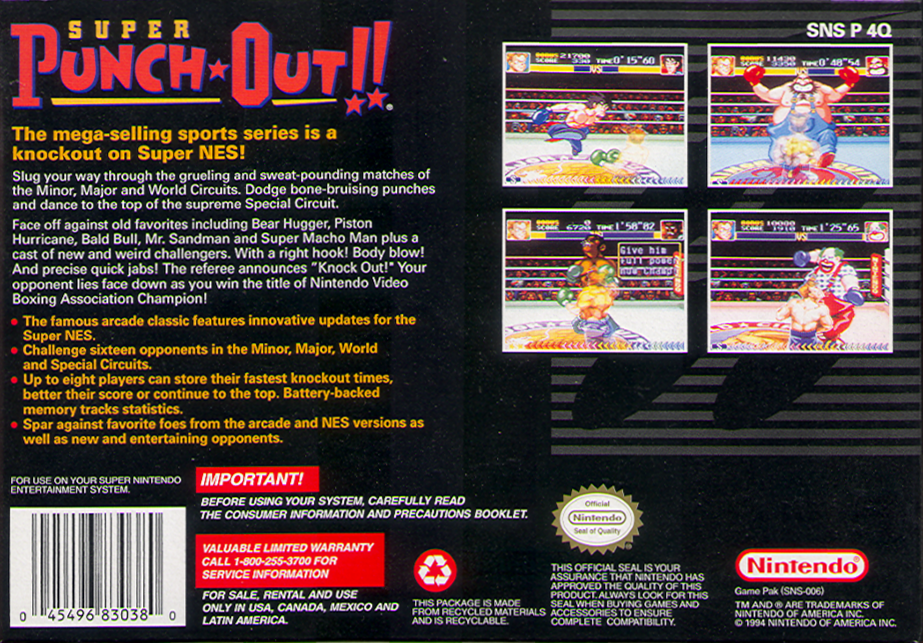 
Super Punch-Out!! | SNES | back cover | Data by MobyGames.com