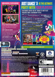 
Just Dance 3 | Xbox 360 | back cover | Region: North America | source-country=United States | Data by MobyGames.com