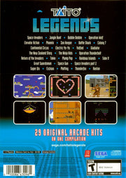 
Taito Legends | PlayStation 2 | back cover | Data by MobyGames.com