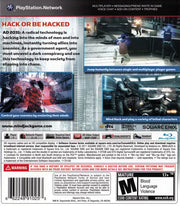 Mindjack | PlayStation 3 | back cover | region=North America | source-country=United States | zypher-v2 | moby-add6af013090 | Data by MobyGames.com