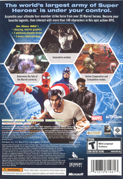 
Marvel Ultimate Alliance | Xbox 360 | back cover | Data by MobyGames.com