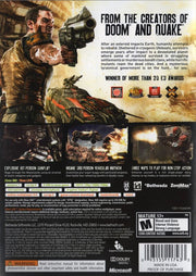 Rage | Xbox 360 | back cover | region=North America | source-country=United States | zypher-v2 | moby-18d059cb61a5 | Data by MobyGames.com
