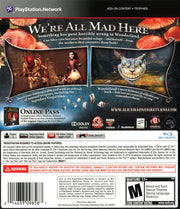 
Alice: Madness Returns | PlayStation 3 | back cover | Region: North America | source-country=United States | Data by MobyGames.com