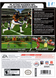 Madden NFL 07 | Wii | back cover | region=North America | source-country=Canada,Mexico,United States | zypher-v2 | moby-6fba868dabe4 | Data by MobyGames.com