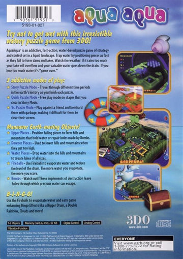 Aqua Aqua | PlayStation 2 | back cover | region=North America | source-country=United States | zypher-v2 | moby-ac2995831ea4 | Data by MobyGames.com