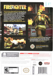 Real Heroes: Firefighter | Wii | back cover | region=North America | source-country=Argentina,Brazil,Canada,Chile,Colombia,Mexico,United States,Uruguay | zypher-v2 | moby-a242a3a94bb3 | Data by MobyGames.com