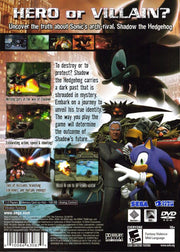 
Shadow the Hedgehog | PlayStation 2 | back cover | Region: North America | source-country=United States | Data by MobyGames.com
