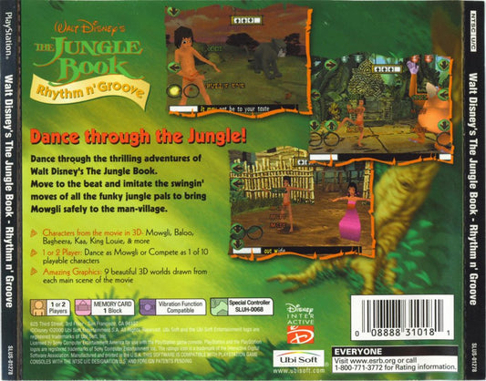 
Walt Disney's The Jungle Book: Rhythm n' Groove | PlayStation | back cover | Data by MobyGames.com