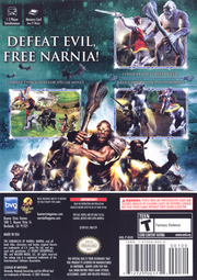 The Chronicles of Narnia: The Lion, the Witch and the Wardrobe | GameCube | back cover | region=North America | source-country=United States | zypher-v2 | moby-6e962b5d4dfc | Data by MobyGames.com