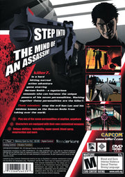 
Killer7 | PlayStation 2 | back cover | Region: North America | source-country=United States | Data by MobyGames.com