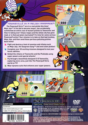 
The Powerpuff Girls: Relish Rampage | PlayStation 2 | back cover | Data by MobyGames.com