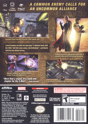 
X-Men: Legends II - Rise of Apocalypse | GameCube | back cover | Region: North America | source-country=Canada,Mexico,Other,United States | Data by MobyGames.com