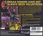 
Deathtrap Dungeon | PlayStation | back cover | Region: North America | source-country=United States | Data by MobyGames.com