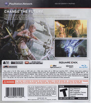 Final Fantasy XIII-2 | PlayStation 3 | back cover | region=North America | source-country=United States | zypher-v2 | moby-412f489b036d | Data by MobyGames.com
