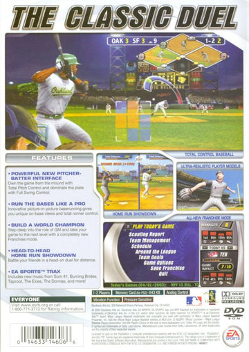 MVP Baseball 2003 | PlayStation 2 | back cover | region=North America | source-country=Canada,United States | zypher-v2 | moby-79e88c72dac6 | Data by MobyGames.com