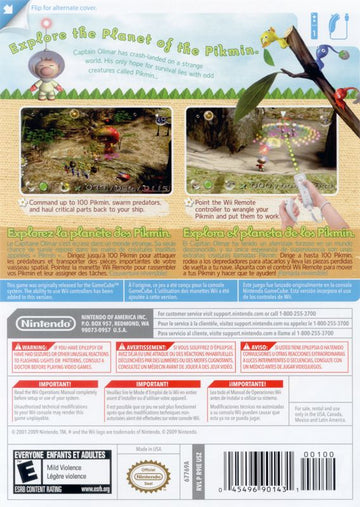 Pikmin | Wii | back cover | region=North America | source-country=Canada,Mexico,Other,United States | zypher-v2 | moby-cba18aa6334c | Data by MobyGames.com