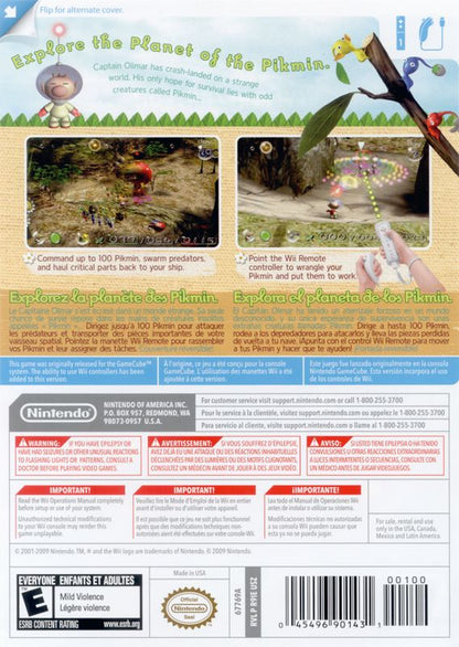 Pikmin | Wii | back cover | region=North America | source-country=Canada,Mexico,Other,United States | zypher-v2 | moby-cba18aa6334c | Data by MobyGames.com