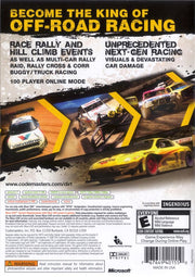 
DiRT | Xbox 360 | back cover | Data by MobyGames.com