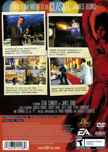 007: From Russia with Love | PlayStation 2 | back cover | region=North America | source-country=United States | zypher-v2 | moby-2f1640317420 | Data by MobyGames.com