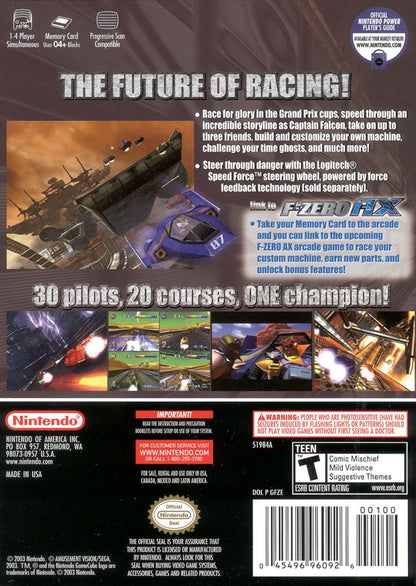 
F-Zero GX | GameCube | back cover | Data by MobyGames.com