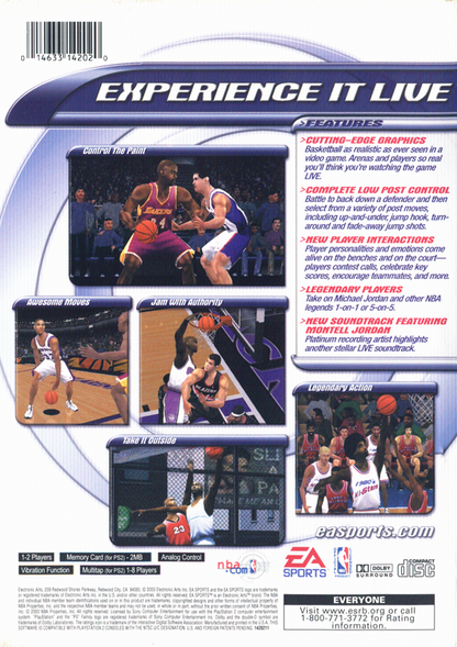 
NBA Live 2001 | PlayStation 2 | back cover | Region: North America | source-country=United States | Data by MobyGames.com